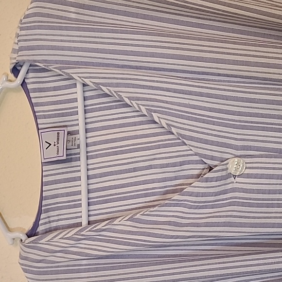 V BY VIOLET WEEKEND Women's Blue/White Striped Jumpsuit - Size 12 - Picture 3 of 15